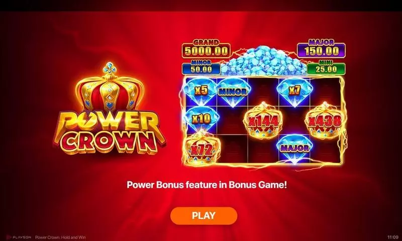 Power Crown Hold And Win Playson 5 Reel 5 Line