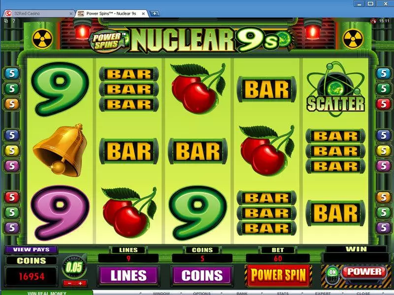 Power Spins - Nuclear 9's Microgaming 5 Reel 9 Line