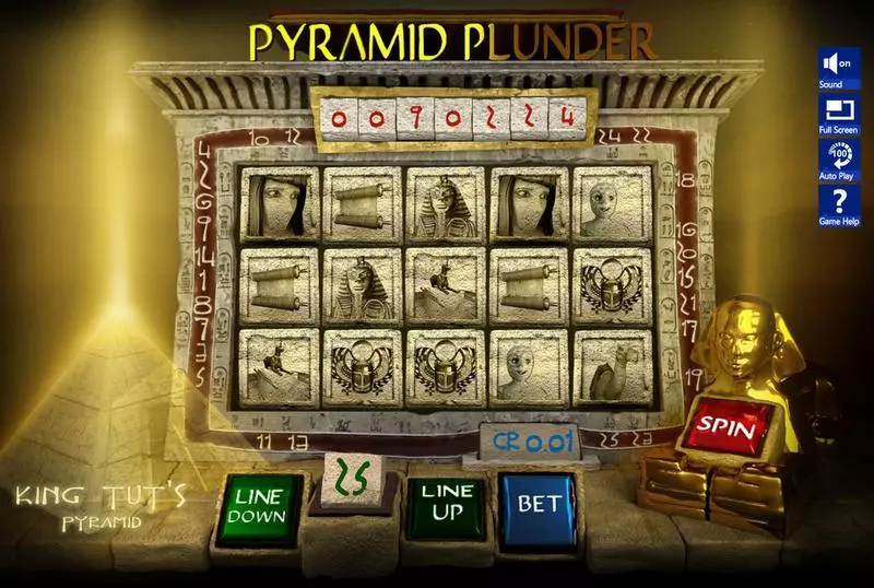 Pyramid Plunder Slotland Software 5 Reel 25 Line