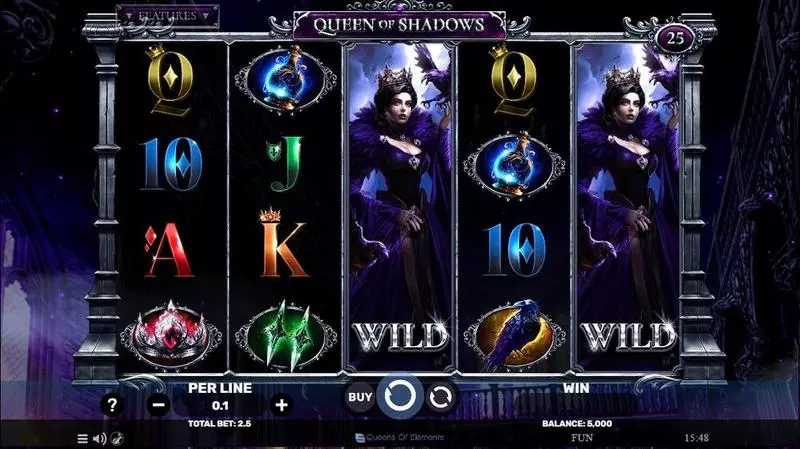 Queen Of Shadows Spinomenal 5 Reel 25 Line
