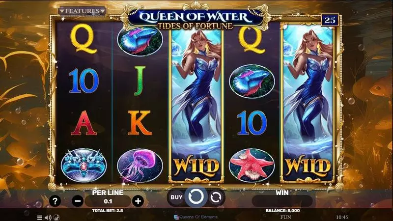 Queen Of Water – Tides Of Fortune Spinomenal 5 Reel 25 Line