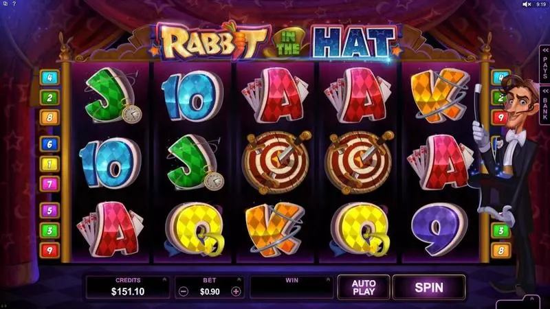 Rabbit in the Hat Microgaming 5 Reel 9 Line