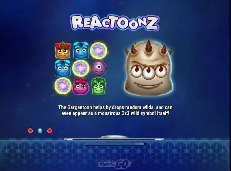Reactoonz Play'n GO 7 Reel 1 Line