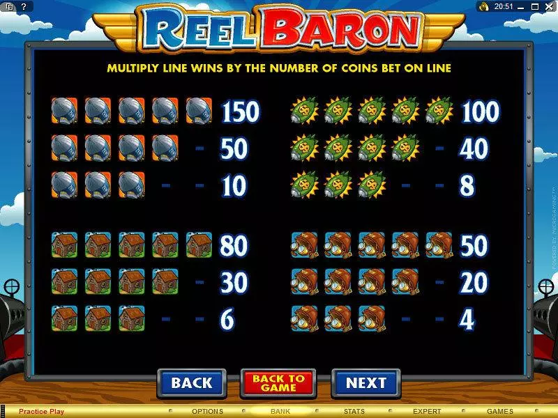 Reel Baron Microgaming 5 Reel 20 Line