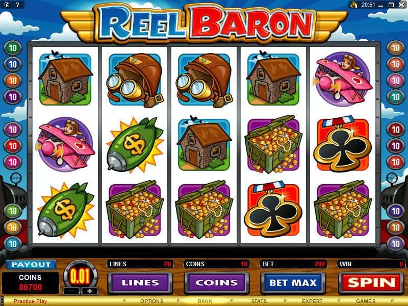 Reel Baron Microgaming 5 Reel 20 Line