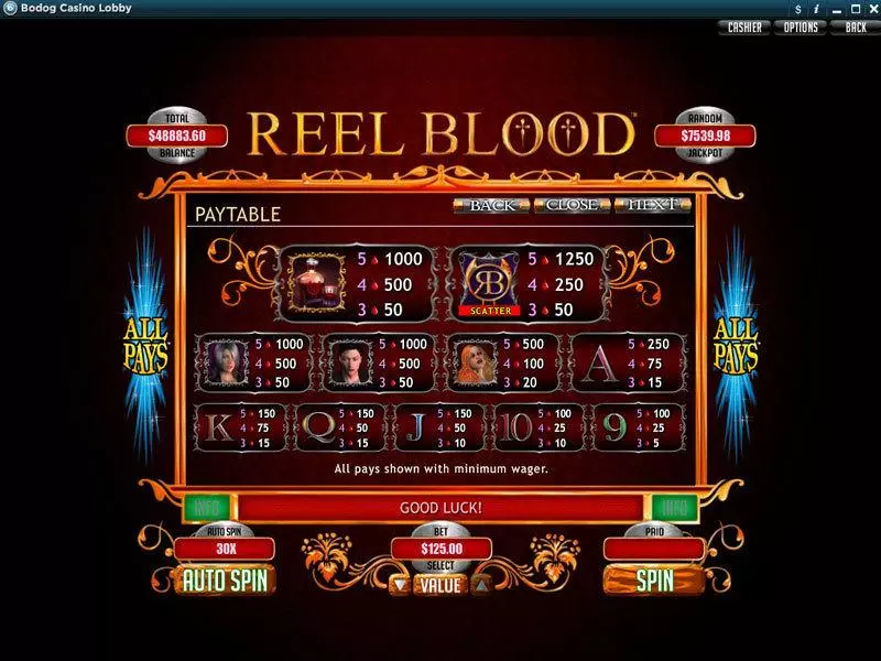 Reel Blood RTG 5 Reel 243 Line