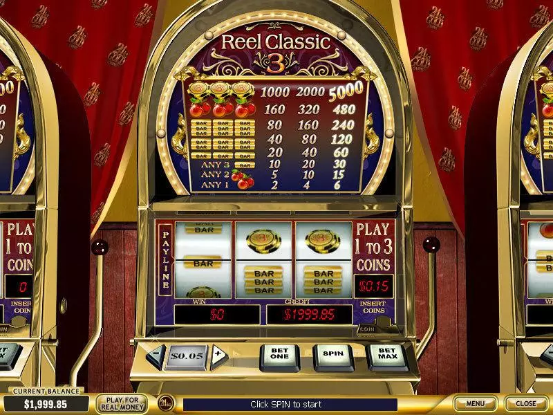 Reel Classic 3 Casino PlayTech 3 Reel 1 Line