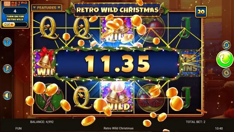 Retro Wild Christmas Spinomenal 5 Reel 20 Line