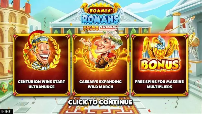 Roamin Romans UltraNudge Bang Bang Games 5 Reel 40 Line