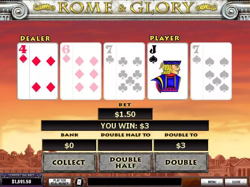 Rome and Glory PlayTech 5 Reel 20 Line