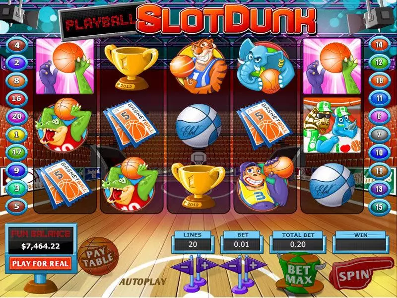 Slot Dunk Topgame 5 Reel 20 Line
