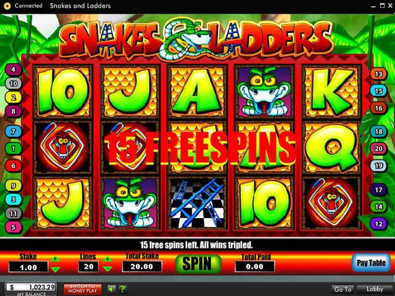 Snakes and Ladders 888 5 Reel 20 Line