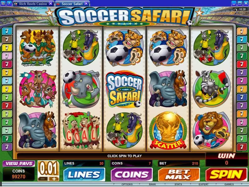 Soccer Safari Microgaming 5 Reel 30 Line