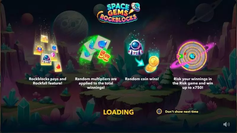 Space Gems. Rockblocks Mascot Gaming 6 Reel 