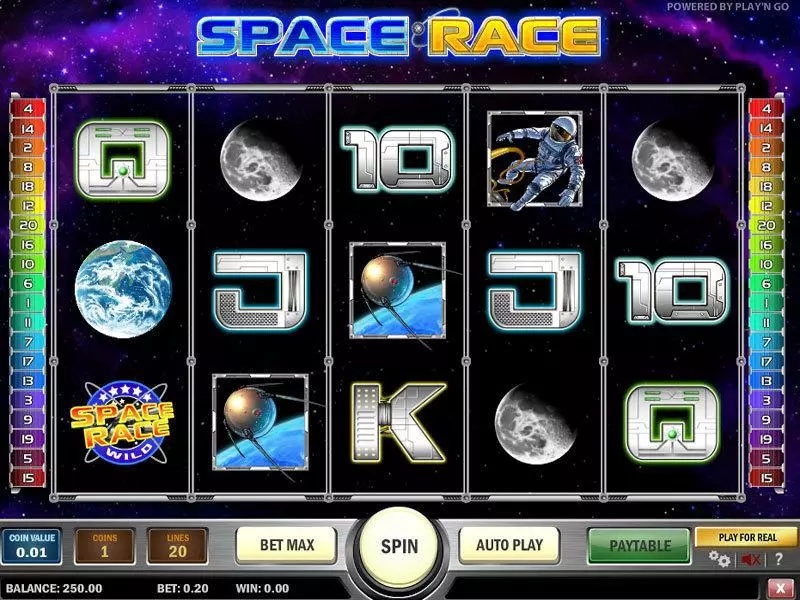 Spacerace Play'n GO 5 Reel 20 Line
