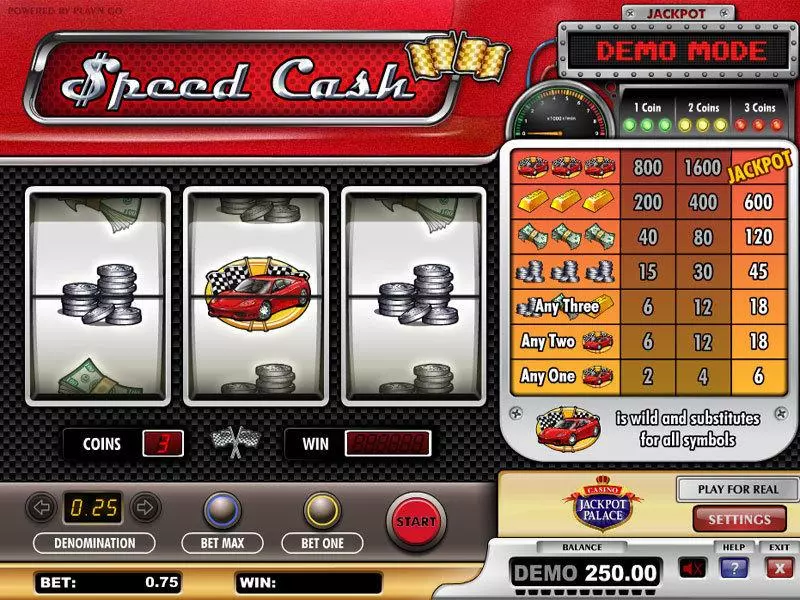 Speed Cash Play'n GO 3 Reel 1 Line