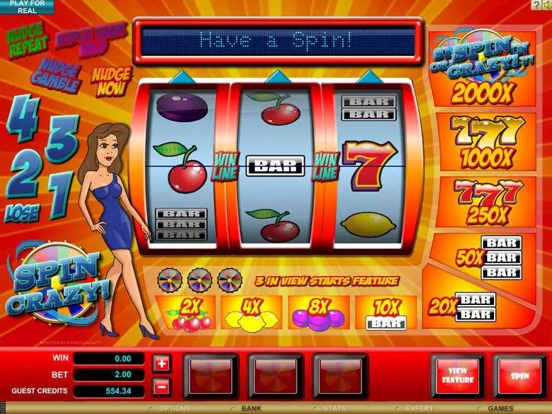 Spin Crazy Microgaming 3 Reel 1 Line