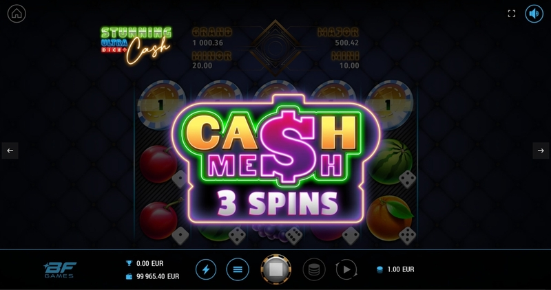Stunning Cash Ultra Dice BF Games 5 Reel 20 Line