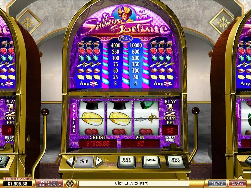 Sultan's Fortune PlayTech 3 Reel 1 Line