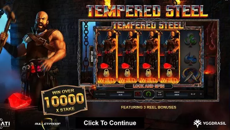 Tempered Steel Bulletproof Games 5 Reel 20 Line