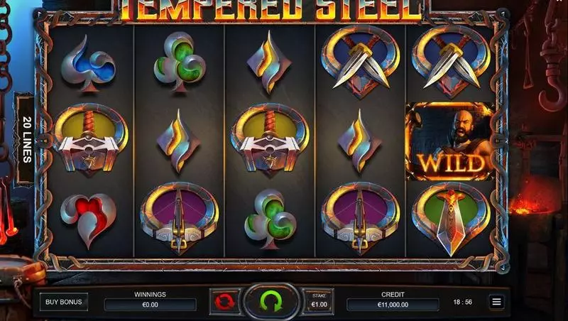 Tempered Steel Bulletproof Games 5 Reel 20 Line