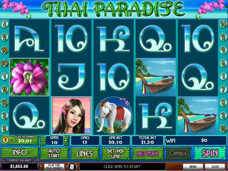 Thai Paradise PlayTech 5 Reel 15 Line