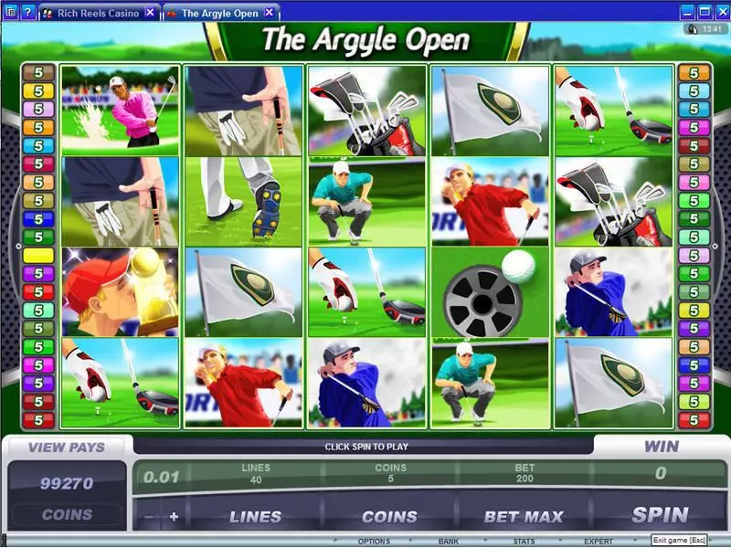 The Argyle Open Microgaming 5 Reel 40 Line