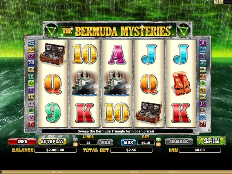 The Bermuda Mysteries Microgaming 5 Reel 25 Line