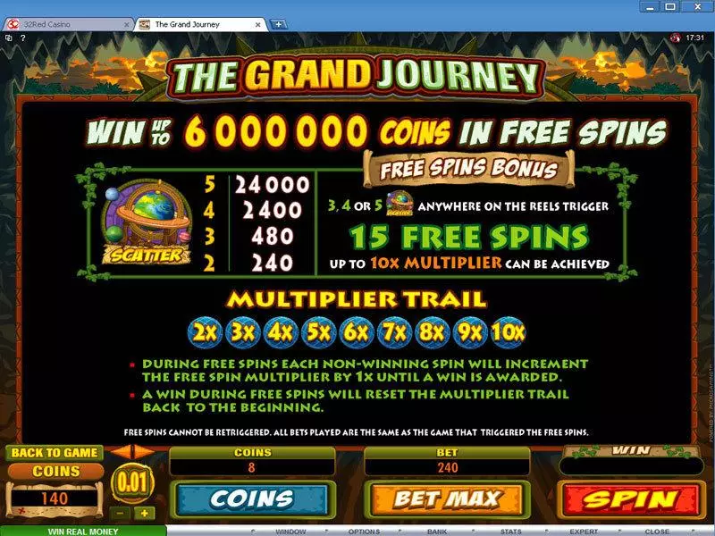 The Grand Journey Microgaming 5 Reel 30 Line