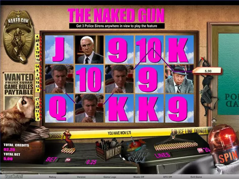The Naked Gun bwin.party 5 Reel 20 Line