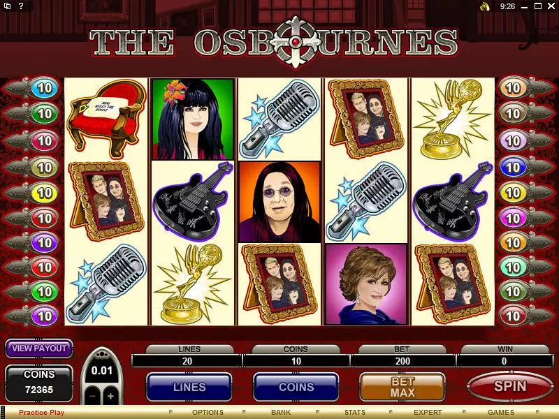 The Osbournes Microgaming 5 Reel 20 Line