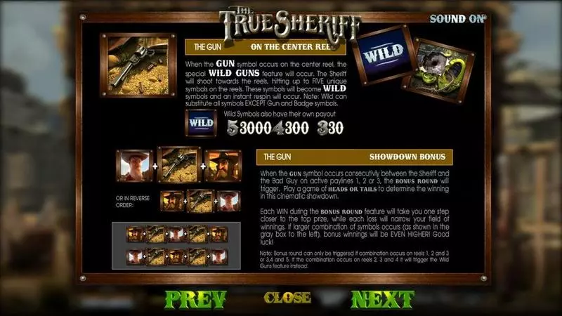 The True Sheriff BetSoft 3 Reel 30 Line