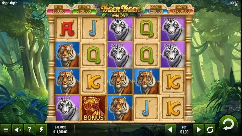 Tiger Tiger Wild Life G.games 5 Reel 25 Line
