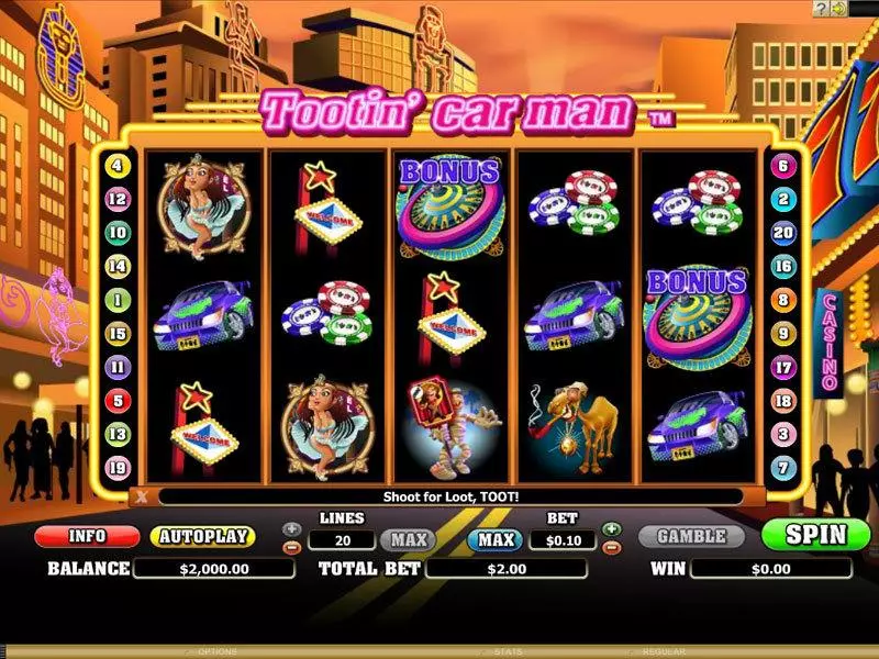 Tootin' Car Man Microgaming 5 Reel 20 Line