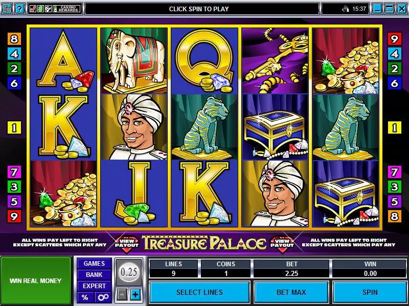 Treasure Palace Microgaming 5 Reel 9 Line