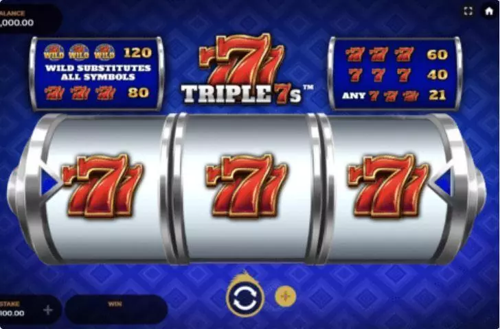 Triple 7s Dragon Gaming 3 Reel 1 Line