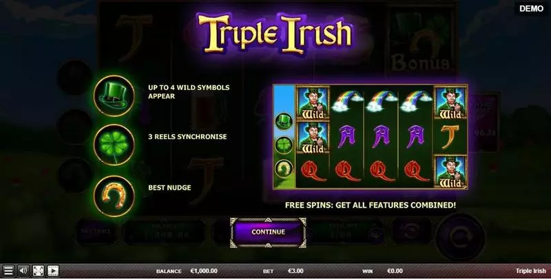 Triple Irish Red Rake Gaming 5 Reel 20 Line