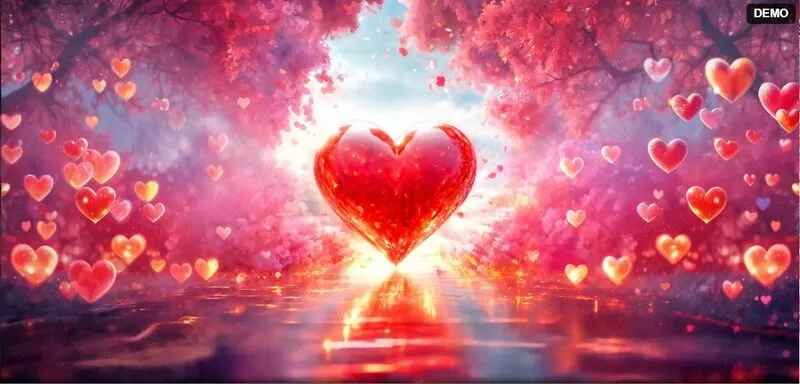 Triple Valentine Red Rake Gaming 5 Reel 10 Line