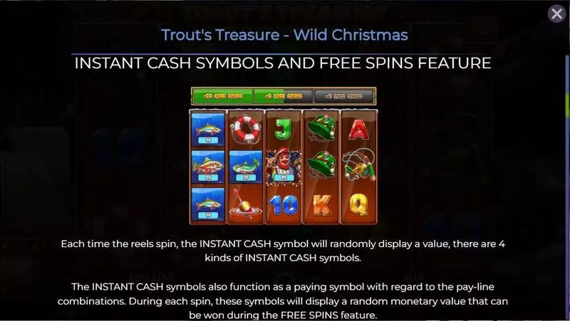 Trout’s Treasure – Wild Christmas Spinomenal 5 Reel 10 Line