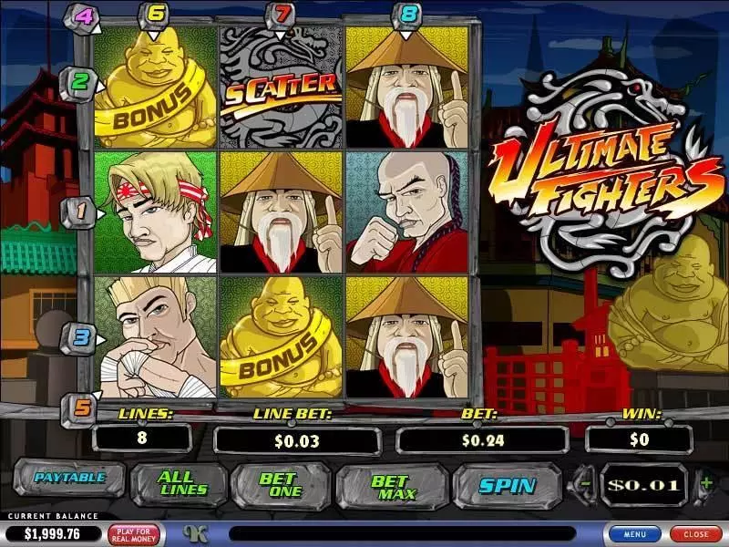 Ultimate Fighters PlayTech 3 Reel 8 Line