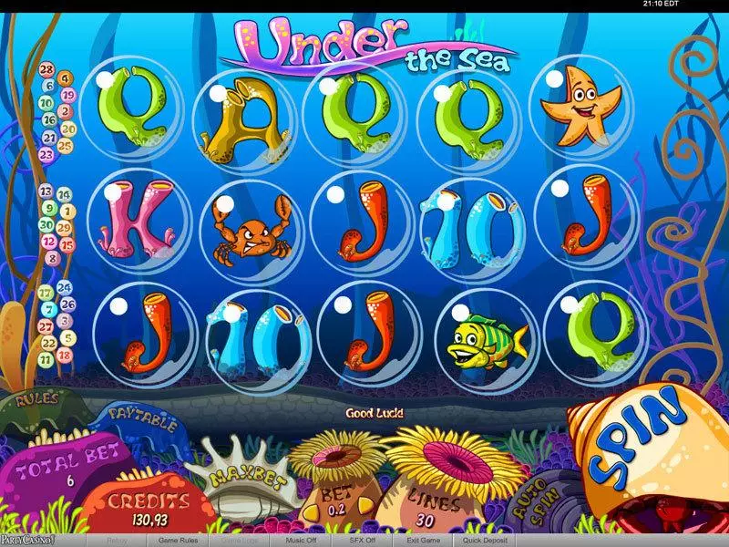 Under the Sea bwin.party 5 Reel 30 Line