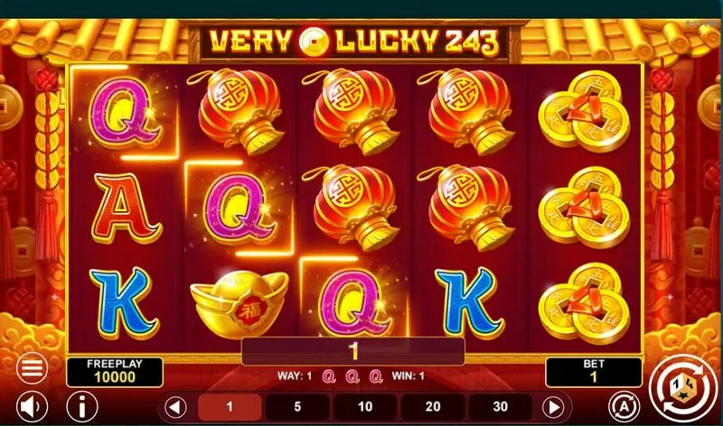 Very Lucky 243 1Spin4Win 5 Reel 243 Line
