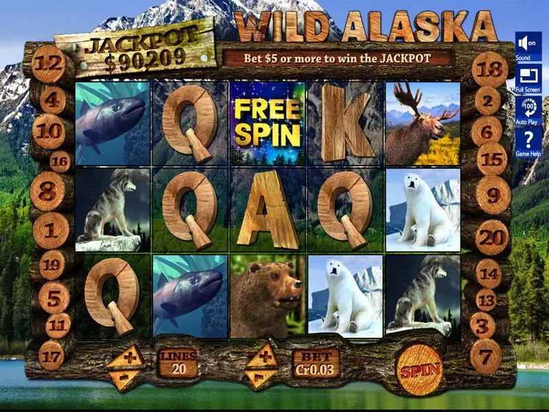 Wild Alaska Slotland Software 5 Reel 20 Line